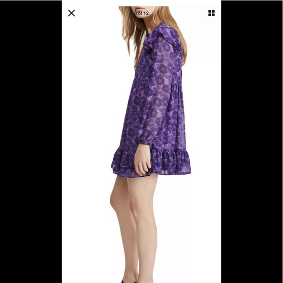 Free People Medium Mini Dress Tunic Ruffles NWT - Picture 6 of 12